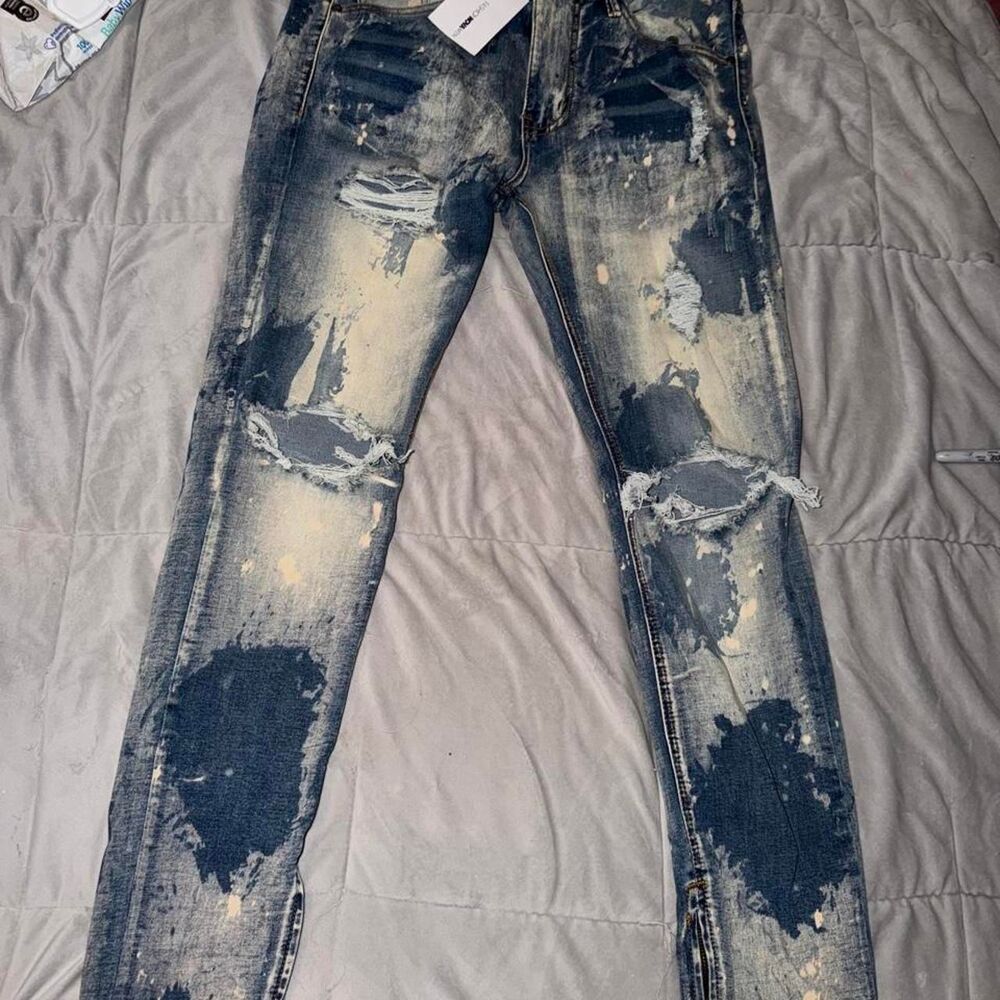 Fashion-nova Men's Blue and Navy Jeans